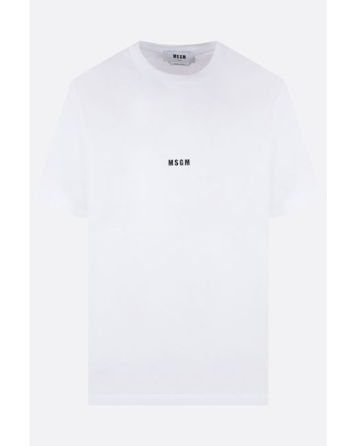 Msgm logo printed cotton oversized t-shirt Man