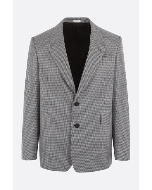 Alexander McQueen double-breasted houndstooth wool jacket Man