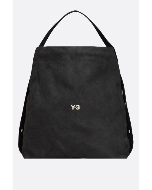 Y-3 Lux suede gym bag Man