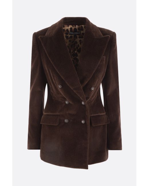 Dolce & Gabbana double-breasted corduroy jacket