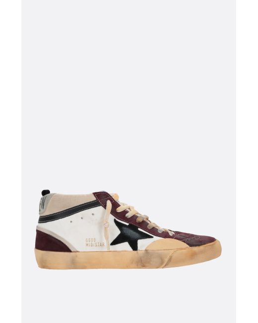 Golden Goose Mid-Star nappa and suede sneakers Man
