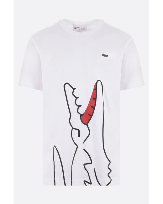 Comme Des Garçons Shirt Boy cotton t-shirt with logo patch and print Man