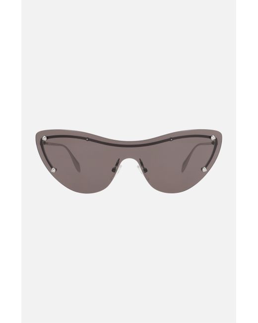 Alexander McQueen Spike Studs metal cat-eye mask sunglasses