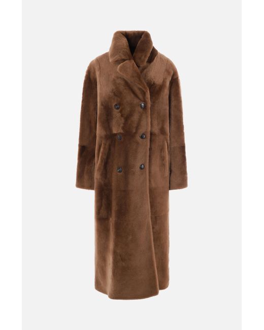 Yves Salomon double-breasted shearling coat