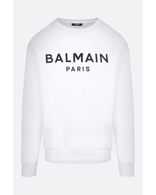 Balmain logo printed jersey sweatshirt Man