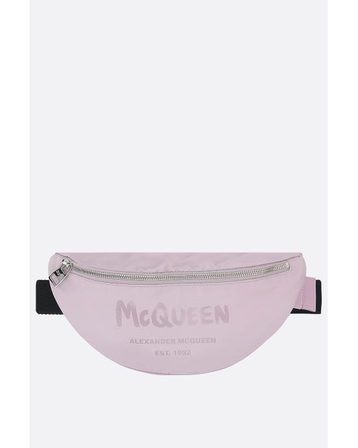 Alexander McQueen McQueen Graffiti nylon belt bag Man