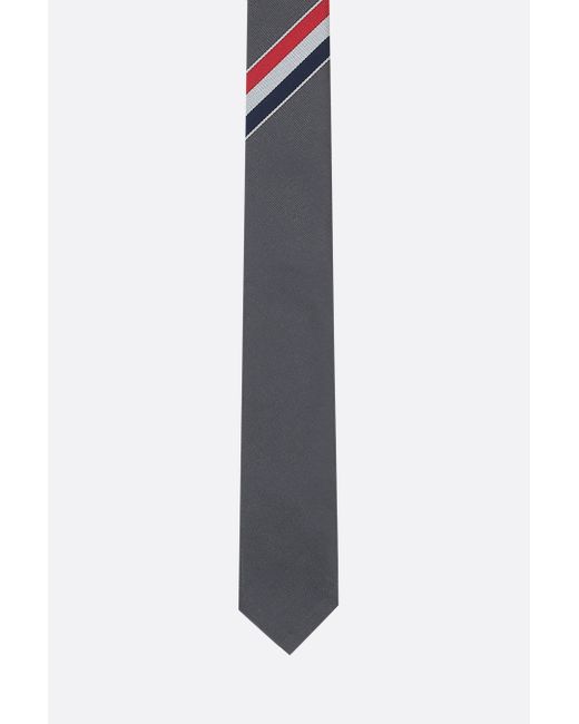 Thom Browne diagonal stripe silk tie Man