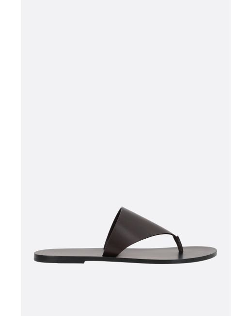The Row Avery smooth leather thong sandals