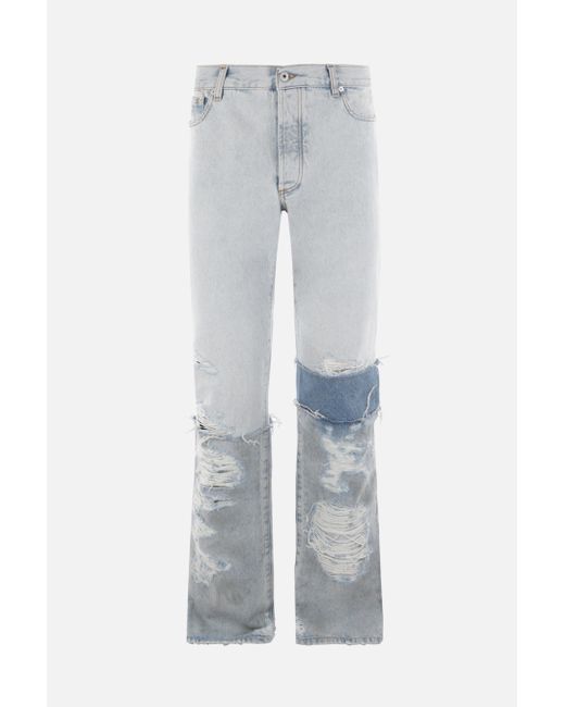 Heron Preston layered recycled denim regular-fit jeans Man