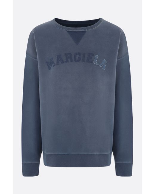Maison Margiela logo embroidered jersey oversized sweatshirt Man