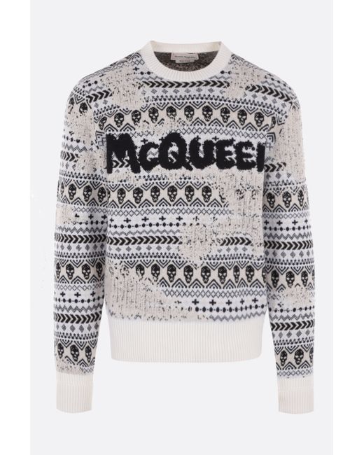 Alexander McQueen jacquard wool pullover Man