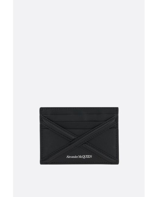 Alexander McQueen The Harness smooth leather card case Man