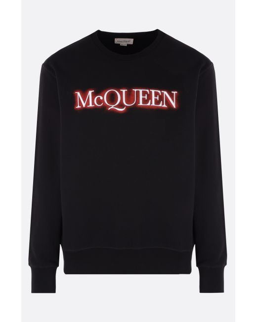 Alexander McQueen logo embroidered jersey oversized sweatshirt Man