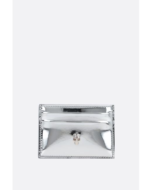 Alexander McQueen Skull laminated faux leather card case