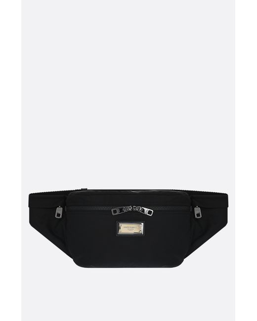 Dolce & Gabbana logo plate-detailed nylon belt bag Man