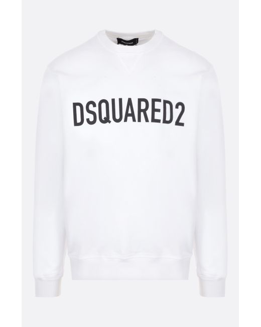 Dsquared2 logo printed fleece sweatshirt Man