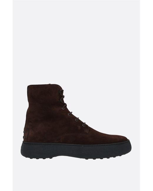 Tod's suede lace-up booties Man