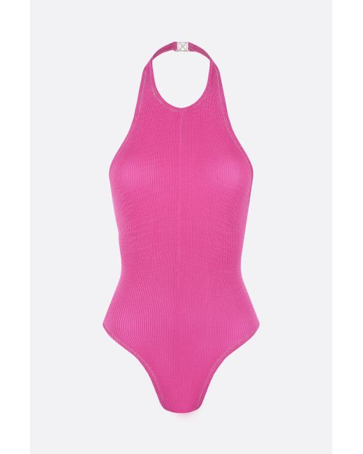 Reina Olga The Surfer elasticated curled knit one-piece swimsuit