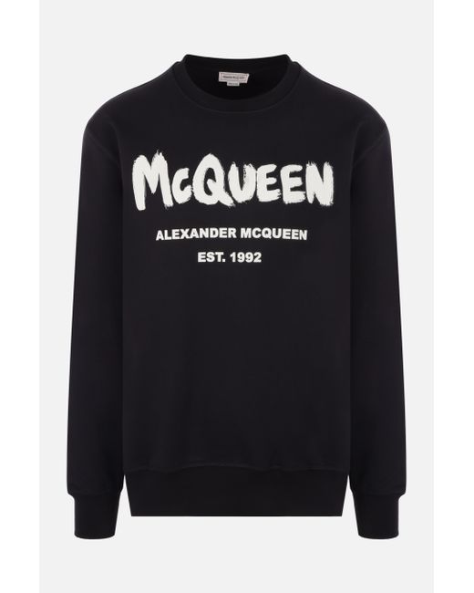 Alexander McQueen McQueen Graffiti cotton sweatshirt Man