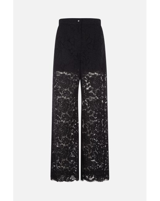 Dolce & Gabbana wide-leg stretch lace pants