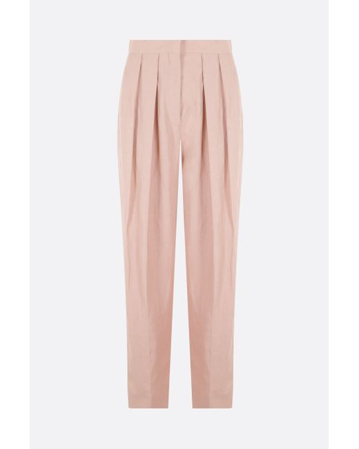 Stella McCartney sustainable linen blend wide-leg pants