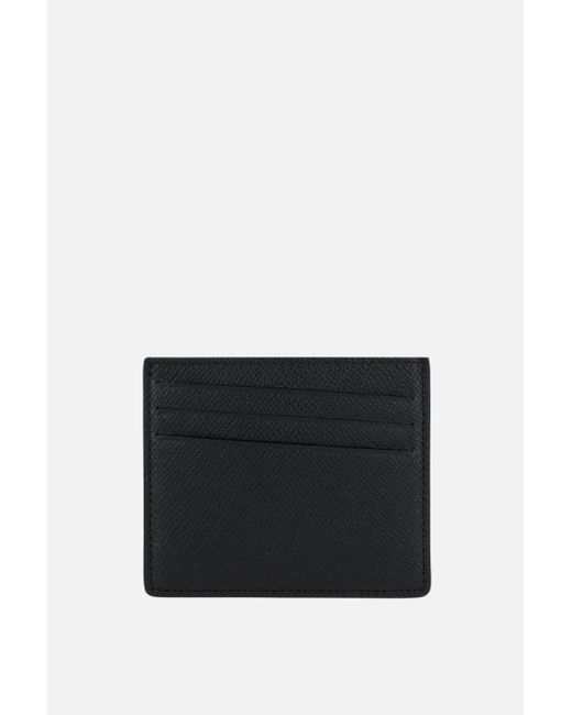 Maison Margiela Four Stitches textured and smooth leather card case Man