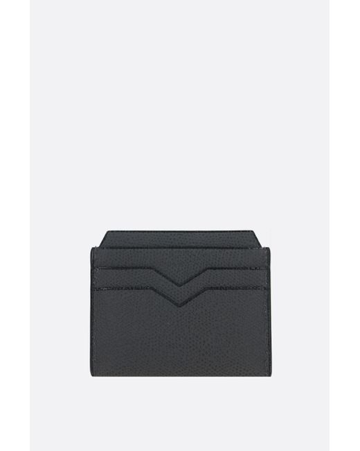 Valextra grainy leather card case Man