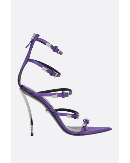Versace Pin-Point smooth leather sandals