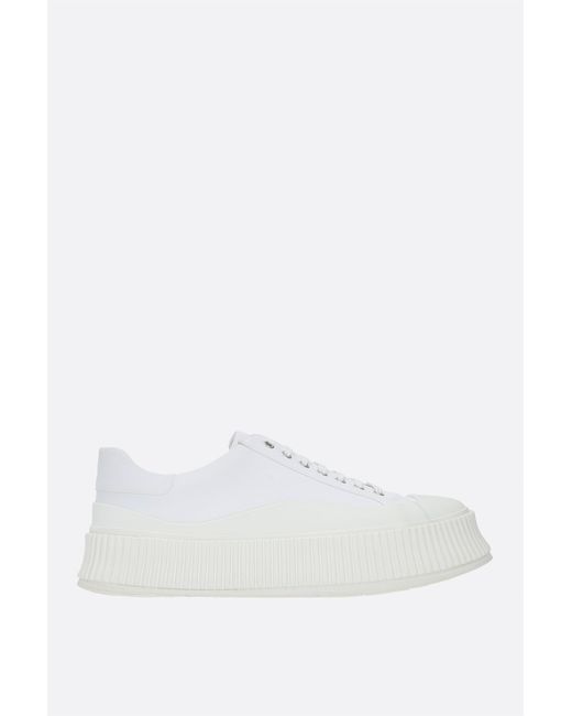 Jil Sander recycled canvas and rubber flatform sneakers Man
