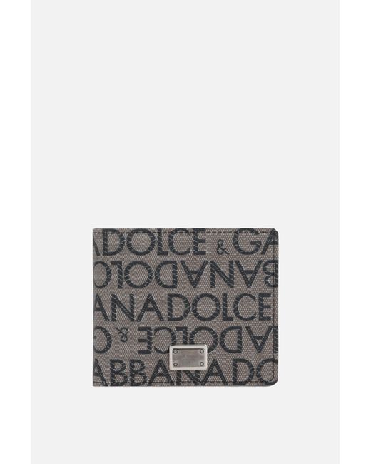 Dolce & Gabbana logo-detailed coated canvas billfold wallet Man