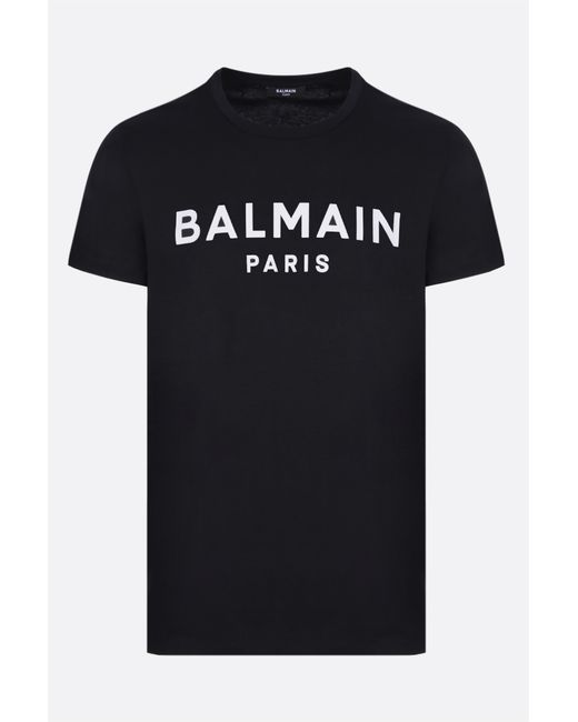 Balmain logo print cotton t-shirt Man
