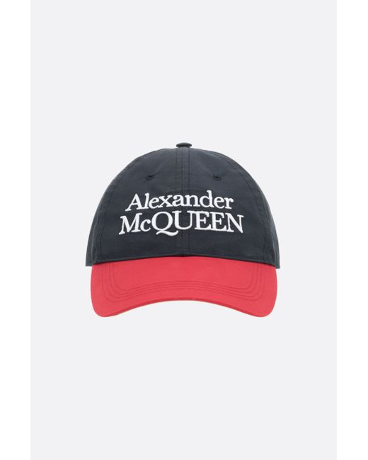 Alexander McQueen embroidered canvas baseball cap Man
