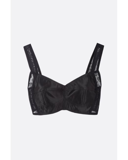 Dolce & Gabbana satin and lace bralette top