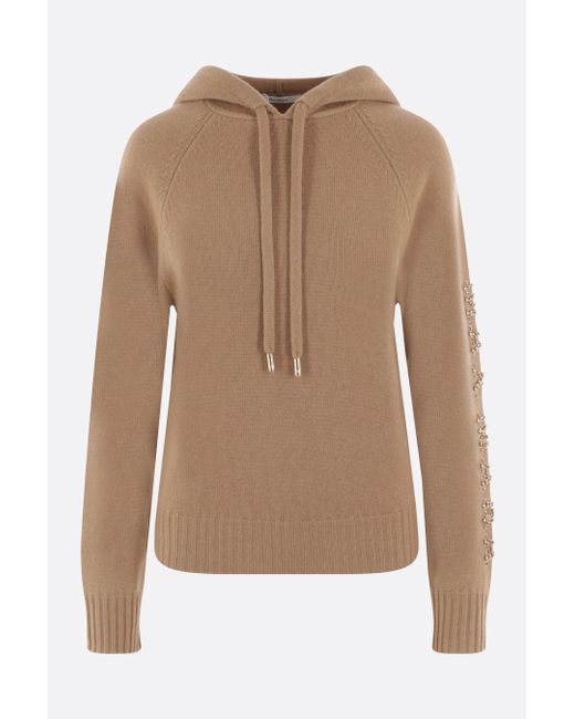 Max Mara Ananas wool and cashmere hooded pullover