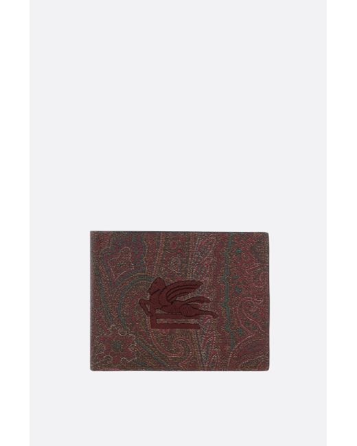 Etro Paisley coated canvas billfold wallet Man