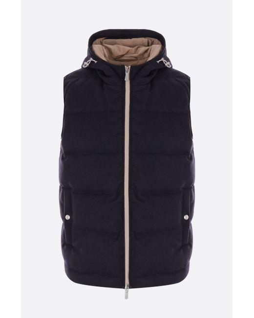 Eleventy wool and cashmere sleeveless down jacket Man