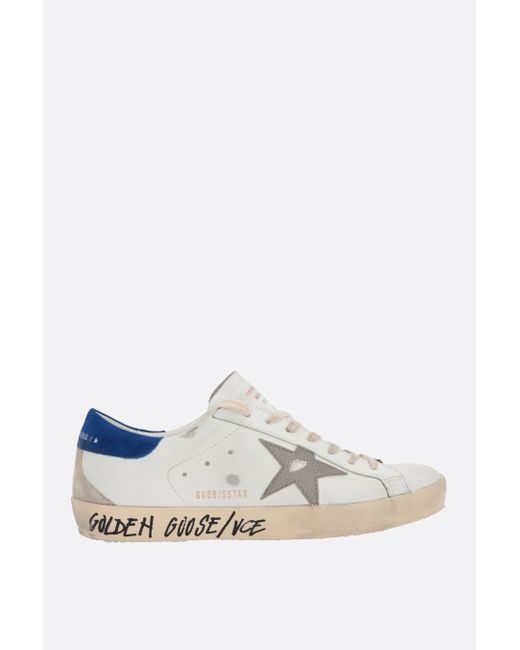 Golden Goose Super-Star smooth leather and suede sneakers Man