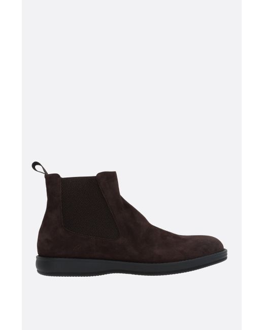 Brioni B logo-detailed suede chelsea boots Man