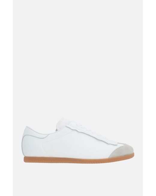 Maison Margiela Featherlight smooth leather and suede sneakers Man