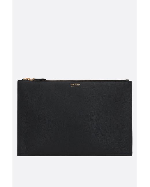 Tom Ford grainy leather clutch Man