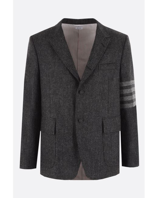 Thom Browne 4bar single-breasted donegal jacket Man