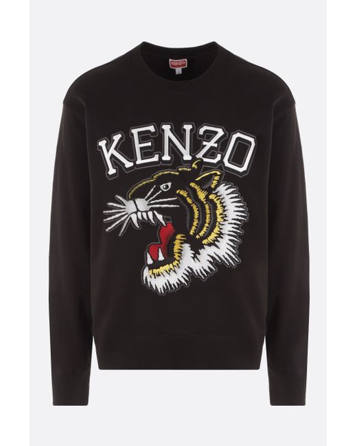 Kenzo Tiger Varsity Jungle logo embroidered jersey sweatshirt Man