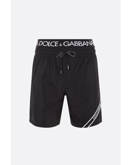 Dolce & Gabbana logo printed nylon swim shorts Man