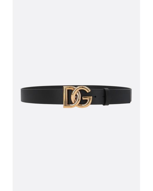 Dolce & Gabbana DG logo buckle-detailed smooth leather belt Man