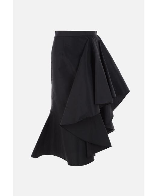 Alexander McQueen polyfaille asymmetric skirt