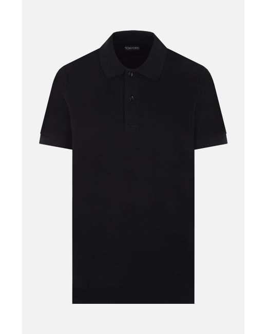 Tom Ford piquet polo shirt with logo embroidery Man