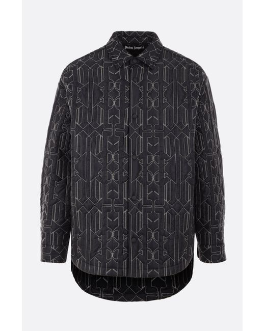 Palm Angels All Monogram quilted nylon jacket Man