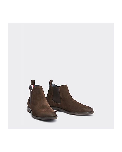 Tommy Hilfiger Suede Chelsea Boot Coffee Bean one