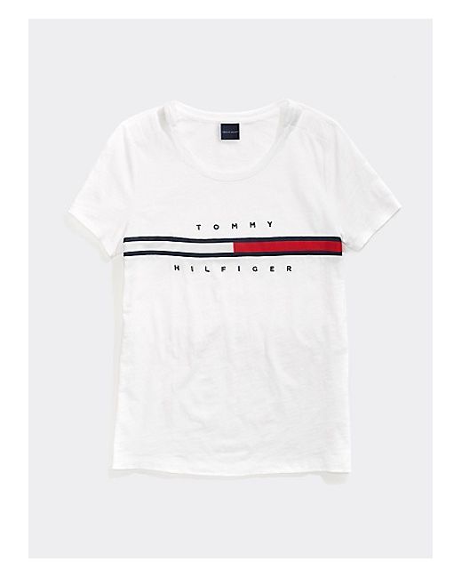 Tommy Hilfiger Adaptive Stripe Signature T-Shirt Bright Xxl XXL