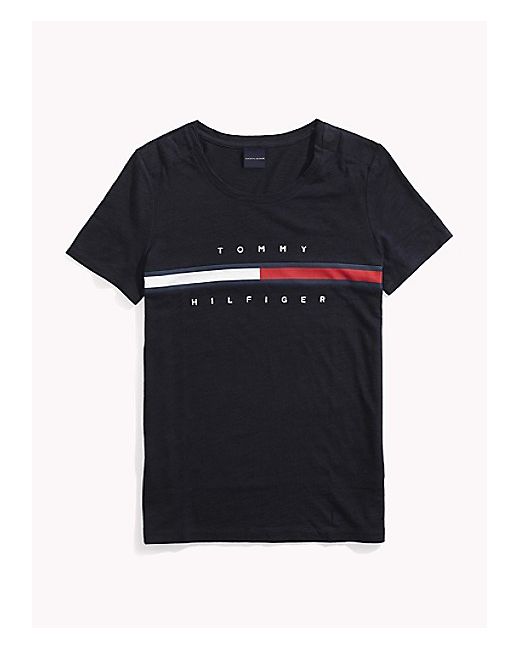 Tommy Hilfiger Adaptive Stripe Signature T-Shirt Masters Navy XL